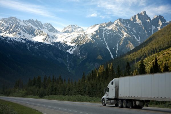 A truck in the nature